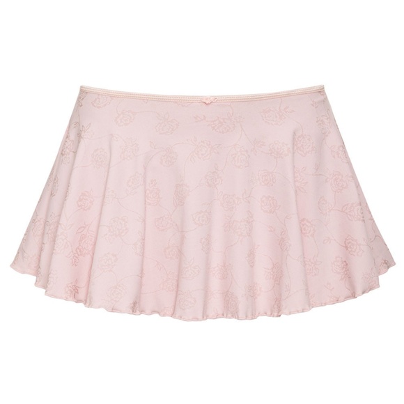 Frankie’s bikinis Star low rise skort pink petals mini skirt